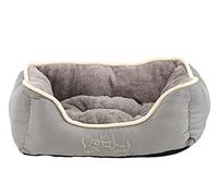 Dehner Lieblinge Sammy Panier pour Chien et Chat Gris Env. 61 x 48 x 18 cm