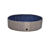Dehner Lieblinge Water Fun Piscine pour Chien en Plastique Gris/Bleu Ø 120 cm Hauteur 30 cm