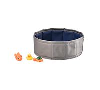 Dehner Lieblingsinge Water Games Piscine pour Chat en Plastique Gris/Bleu Ø 30 cm Hauteur 10 cm