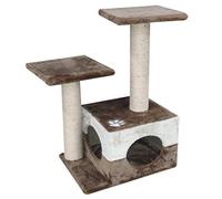 Dehner Mia Griffoir en sisal et Peluche pour Chat Beige/Marron 70 x 34 x 45 cm