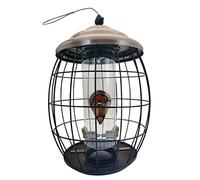 Dehner Natura 6803407 Positano Distributeur de Nourriture à Suspendre Env. 21,5 x 35,5 cm Métal Gris Marron