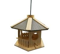 Dehner Natura Dakota Mangeoire pour Oiseaux Sauvages, env. 30 x 26 x 22 cm, Bois de pin, Naturel, 1 pièce (1 pièce)