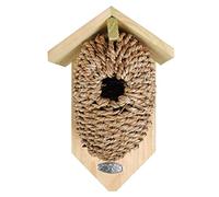 Dehner Natura Kadlin Sac de Nidification pour Oiseaux Sauvages de qualité supérieure pour Oiseaux Sauvages, Trou d'entrée Ø 3,5 cm, 26 x 14 x 10 cm, jonc de mer/Bois, Naturel