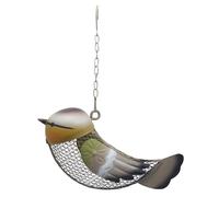 Dehner Natura Mangue mangeoire décorative de qualité supérieure pour Oiseaux Sauvages - Robuste et Durable - avec Dispositif de Suspension - Environ 26,8 x 12 x 8,5 cm - en métal - Jaune/Vert/Marron