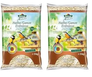Dehner Natura Premium Nourriture pour Oiseaux Sauvages, arachides entières et Semi-entières, 5 kg (Lot de 2)