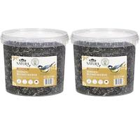Dehner Natura Premium Nourriture pour Oiseaux Sauvages, graines de Tournesol Non décortiquées, en Seau, 5L (2.2 kg) (Lot de 2)