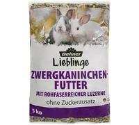 Dehner Nourriture pour Lapins Nains | Nourriture pour Lapins de qualité de Marque, Aliment Complet pour Lapins et rongeurs sans Sucre ajouté ni conservateurs | avec Luzerne et Carotte | Adult | 5 kg