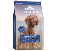 Dehner Nourriture sèche pour Chien de qualité supérieure - Maxi Junior - Canard et Agneau - avec Pommes de Terre - 4 kg