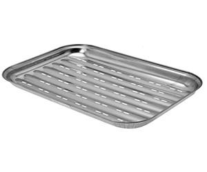 Dehner Plat à Barbecue en Acier Inoxydable argenté 34,5 x 24,2 x 2,5 cm
