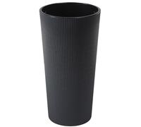 Dehner Pot de Fleurs Lilia, Pot de Fleurs d'intérieur, bac à Plantes, recy nv. Ø 25,5 cm, Hauteur 46,6 cm, en Plastique, Anthracite