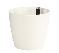 Dehner Pot de Fleurs Mila avec système d'irrigation Automatique, Ø 30 cm, Hauteur 26 cm, en Plastique, Blanc