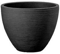 Dehner Pot de Fleurs Vino, diamètre : 40 cm, Hauteur : 31 cm, en Plastique, Anthracite