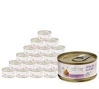 Dehner Premium Lovely Nourriture pour Chat Adulte, complément Alimentaire, Poules Poitrine et Thon avec Riz, 24 x 70 g (1680 G)