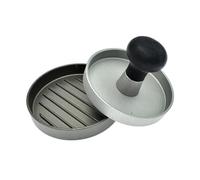 Dehner Presse à Hamburger - Diamètre : 11,3 cm - Hauteur : 7,8 cm - Aluminium - Noir/argenté