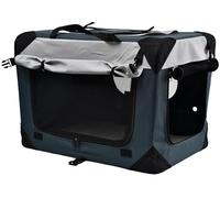 Dehner Sac de Transport pour Chien ou Chat, env. 91 x 60 x 58 cm, Polyester/Plastique, Gris