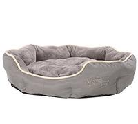 Dehner Sammy Panier en Polyester pour Chien et Chat Forme Ovale Dimensions env. 70 x 65 x 14 cm Gris