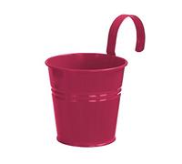 Dehner Semoir Pot à Arceau avec Support, Ø 14 cm, Hauteur 14 cm, Zinc, Rose