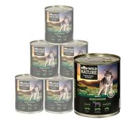 Dehner Wild Nature Bergweide Lot de 6 boîtes de 800 g de Nourriture Humide pour Chiens Adultes, sans céréales et sans Sucre, pour Chiens Adultes, Chevaux, 4,8 kg