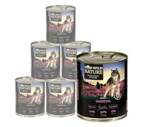 Dehner Wild Nature Heidetal Lot de 6 boîtes de 800 g de Nourriture Humide pour Chiens Adultes, sans céréales et sans Sucre, Agneau, 6 boîtes de 800 g (4,8 kg)