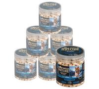 Dehner Wild Nature Lot de 6 friandises pour Chat sans Gluten et sans Sucre pour Chats sensibles à la Nutrition, lyophilisés, crevettes, 6 x 20 g (120 g)