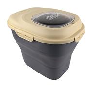 Dehner Wild Nature Tonneau en Plastique Beige/Anthracite Env. 33 x 37,5 x 45 cm 25 l