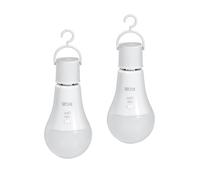 Dehobo Ampoule Rechargeable USB-C Avec Télécommande - Ampoule E27 Dimmable 3 Couleurs - 7W Mode RGB Ampoules avec Fonction de Timing - pour Décorations de Noël Camping, 2 Packs