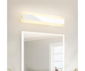 Dehobo Lampada da Specchio Bagno Led 14W IP44, Luce per Specchio Bagno Bianco Neutro 4000K, Faretto Bagno Specchio 1000LM, Acciaio Inossidabile Applique da Bagno LED 230V Non-Dimmerabile