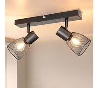 Dehobo Plafonnier LED Orientable E14, Spots Maille Métallique Industriel Cuisine Chambre