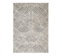 DEHORS-DEDANS - Tapis motifs AZTEC pour intérieur et extérieur jardin et terrasse - 120 x 170 cm Gris Gris