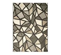 DEHORS-DEDANS - Tapis motifs Cubisme pour intérieur et extérieur jardin et terrasse 120 x 170 cm Gris/Brun