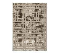 DEHORS-DEDANS - Tapis motifs Labyrinthe pour intérieur et extérieur jardin et terrasse - 120 x 170 cm Beige et Brun