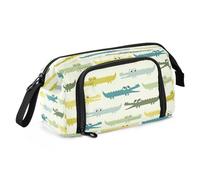 DEHOZO Trousse à crayons portable avec fermeture éclair, grande trousse à crayons en forme de crocodile animal pour bureau, école, étudiant, boîte à stylos multifonction pour fille, garçon, homme,