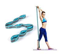 DeHub Sangle d'exercice, Bandes élastiques d'exercice d'entraînement, Adultes Bande de Résistance élastique Latine Yoga Pilates Danse Gym Fitness Sangle d'exercices. (Bleu)