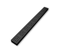 DEHUDEOUHS Système de caniveau de Drainage, kit de caniveau de Drainage en Acier Inoxydable 304 de 1 m, tranchée de Drainage Robuste pour Garage, Piscine, terrasse, avec Grille métallique, Noir