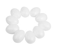 Dehumi 10 Oeufs en PolystyrèNe 6 Cm Blanc Oeuf de Pâques Oeuf DéCoratif pour Peindre ou Coller