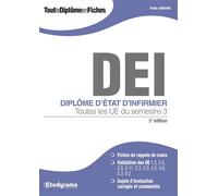 DEI Diplôme d'état d'infirmier (semestre 3) Toutes les UE du semestre 3 - Badia Jabrane - Studyrama Eds - broché - Scolaire / Universitaire