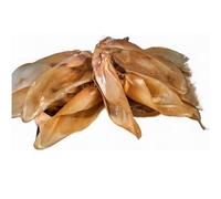 DEI NATURE Oreilles de bovin séchées, lot de 12 unités de collation naturelle de boeuf pour chiens, convient régime Barf
