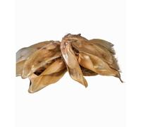 DEI NATURE Oreilles de bovin séchées, lot de 12 unités de collation naturelle de boeuf pour chiens, convient régime Barf
