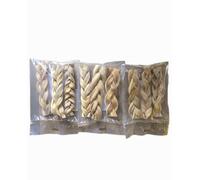 DEI NATURE Peau de tête de boeuf tressée, 9 pièces de 15 cm, mâchoire naturel pour chiens, régime barf