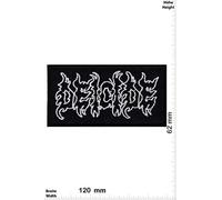 Deicide - Death-Metal-Band silver Écusson Patch en fer brodé sur accessoire Souvenir Applique