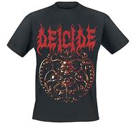 Deicide Homme T-Shirt Manches Courtes Noir M 100% Coton Regular/Coupe Standard
