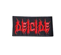 Deicide Red Satanic Death Metal Black Thrash Immolation, Nécrologie, Hellflame, Cannibal Corpse, Sodome brodé à thermocoller Accessoire souvenir