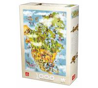 DEICO Puzzle Carte de dessin animé de l'Amérique 1000 pièces