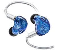 DEIFO IEM Écouteurs intra-auriculaires Hi-Fi avec pilote dynamique à double chambre de 10 mm, écouteurs filaires OFC plaqués argent à 364 cœurs, coque en résine fabriquée à la main, sans micro, pour