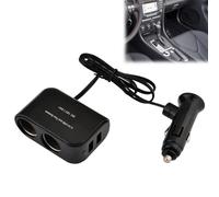Deilonie 1 adaptateur double allume-cigare de voiture, répartiteur de voiture 12 V, 2 prises, multiprise pour voiture, adaptateur de chargeur USB double allume-cigare pour enregistreurs de voiture,