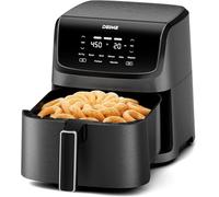 DEIME Air Fryer 7L 1800W Oilless Oven Healthy Cooker Air Fryers Large Capacity with 12 Presets, Visible Cooking Window, LCD Touch Screen, Customerizable Cooking, Non-Stick Basket (Black)