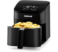 DEIME Friteuse à air chaud, 4,3 l, Friteuse à air 8-en-1, numérique, peu encombrante, compacte, cuisson, réchauffage, friture pour des repas rapides et simples, mini compacte et silencieuse