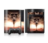 DeinDesign Autocollant Compatible avec Sony Playstation 3 Sticker Film Autocollant Rue Tête de Mort Désert [Video Game]
