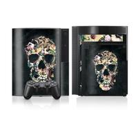 DeinDesign Autocollant Compatible avec Sony Playstation 3 Sticker Film Autocollant Tête de Mort Crâne Fleur