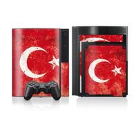 DeinDesign Autocollant Compatible avec Sony Playstation 3 Sticker Film Autocollant Turquie Drapeau Lune [Video Game]